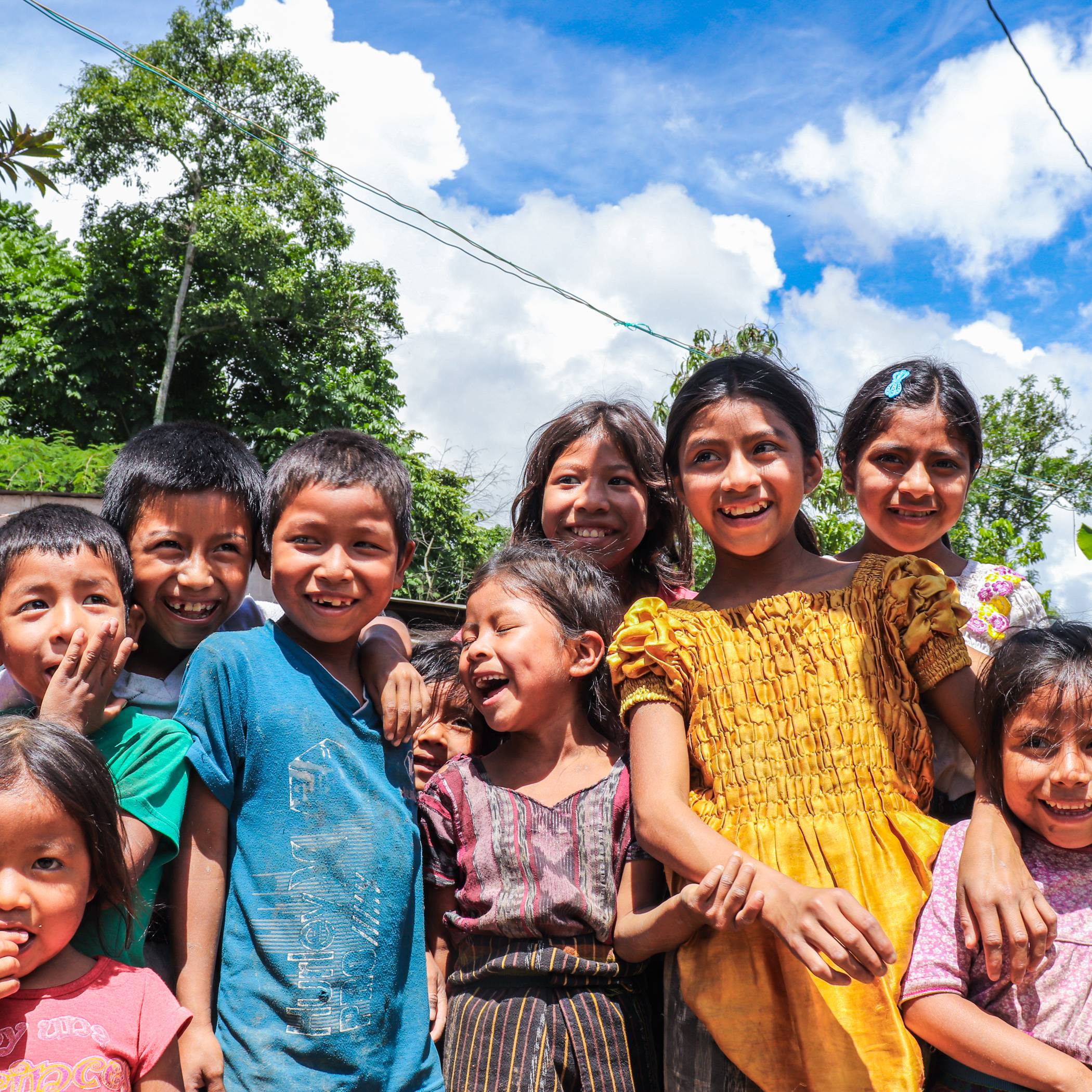 Kids in Guatemala smiling