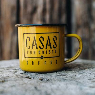 Casas Por Cristo Tin Coffee Mug Front